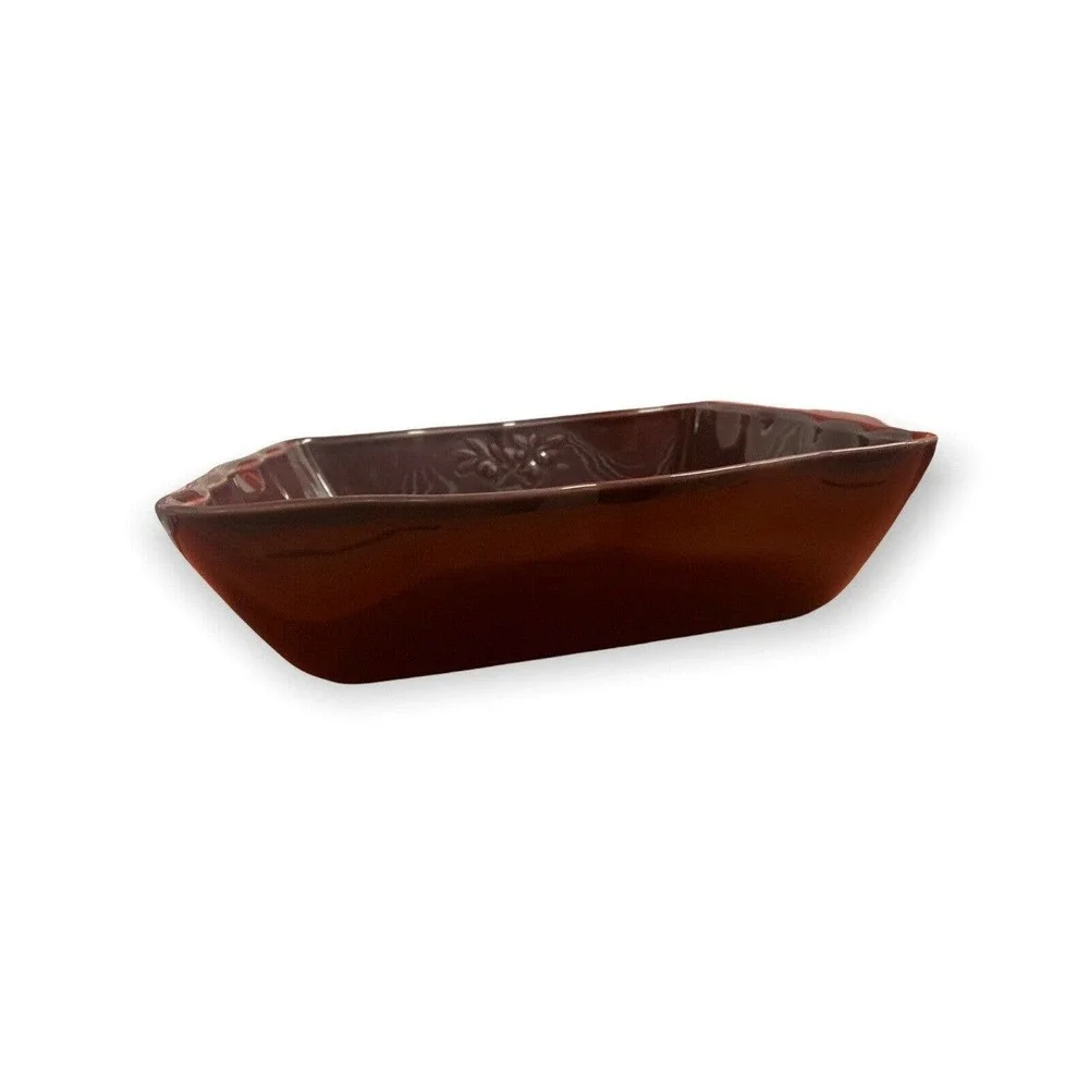Sur La Table Egg Plant Purple Ceramic Baking Dish Portugal 10-3/8”